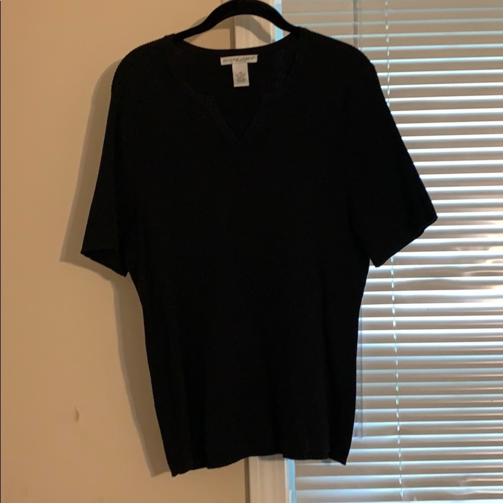 Black short sleeve sweater sz 1x Jillian Jones